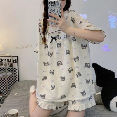 Bộ Ngủ Kuromi Tay Ngắn